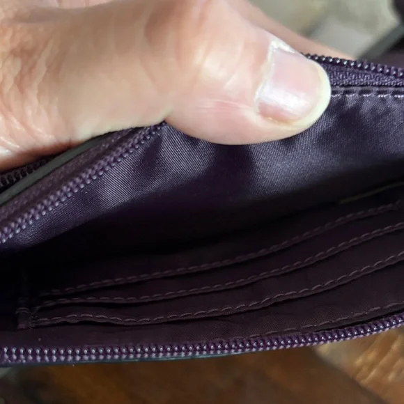 Coach Purple Leather Shoulder Bag with wallet - Picture 7 of 8